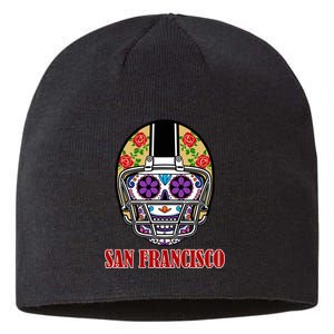 San Francisco Sugar Skull Football Fan Sustainable Beanie