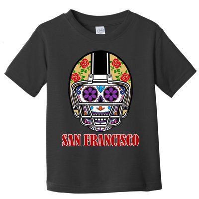 San Francisco Sugar Skull Football Fan Toddler T-Shirt