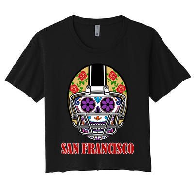 San Francisco Sugar Skull Football Fan Crop Top