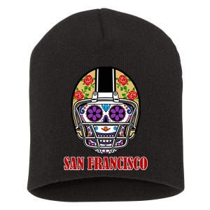 San Francisco Sugar Skull Football Fan Short Acrylic Beanie