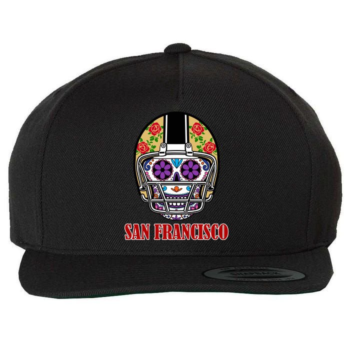 San Francisco Sugar Skull Football Fan Wool Snapback Cap