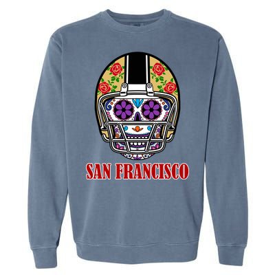 San Francisco Sugar Skull Football Fan Garment-Dyed Sweatshirt