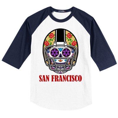 San Francisco Sugar Skull Football Fan Baseball Sleeve Shirt