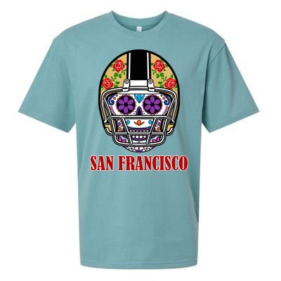 San Francisco Sugar Skull Football Fan Sueded Cloud Jersey T-Shirt