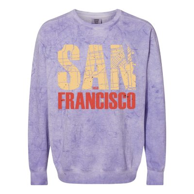 San Francisco Vintage Emblem Colorblast Crewneck Sweatshirt