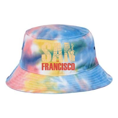 San Francisco Vintage Emblem Tie Dye Newport Bucket Hat