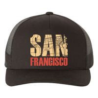 San Francisco Vintage Emblem Yupoong Adult 5-Panel Trucker Hat