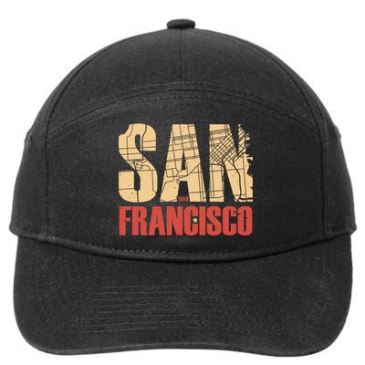 San Francisco Vintage Emblem 7-Panel Snapback Hat