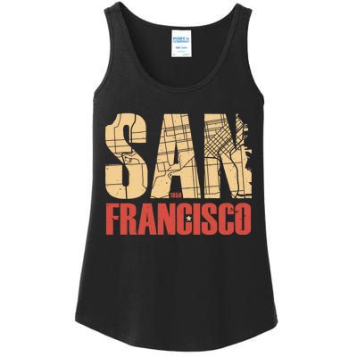 San Francisco Vintage Emblem Ladies Essential Tank