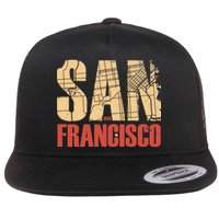 San Francisco Vintage Emblem Flat Bill Trucker Hat