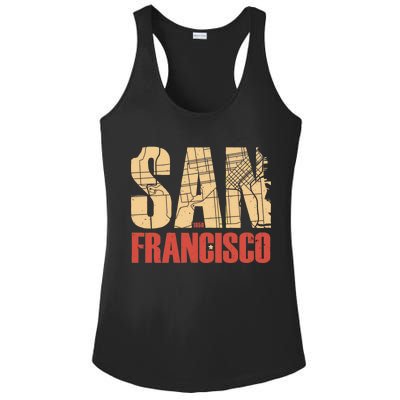 San Francisco Vintage Emblem Ladies PosiCharge Competitor Racerback Tank