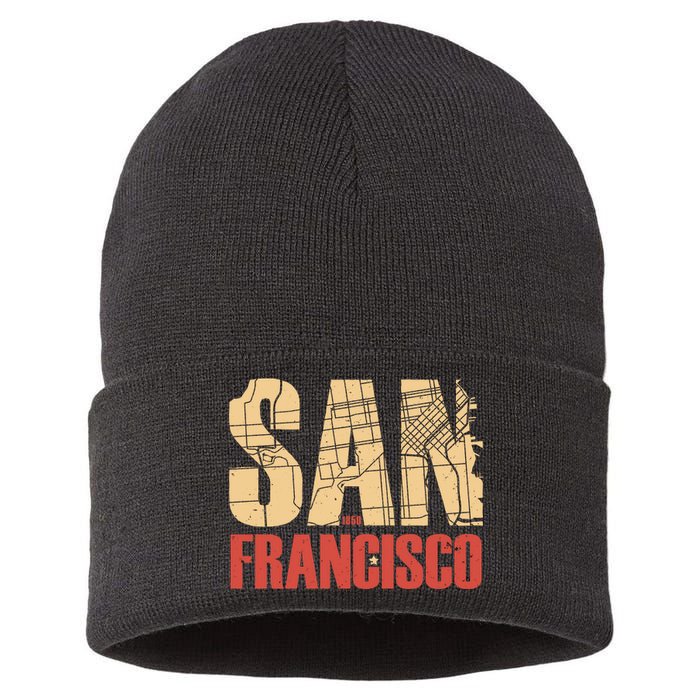 San Francisco Vintage Emblem Sustainable Knit Beanie