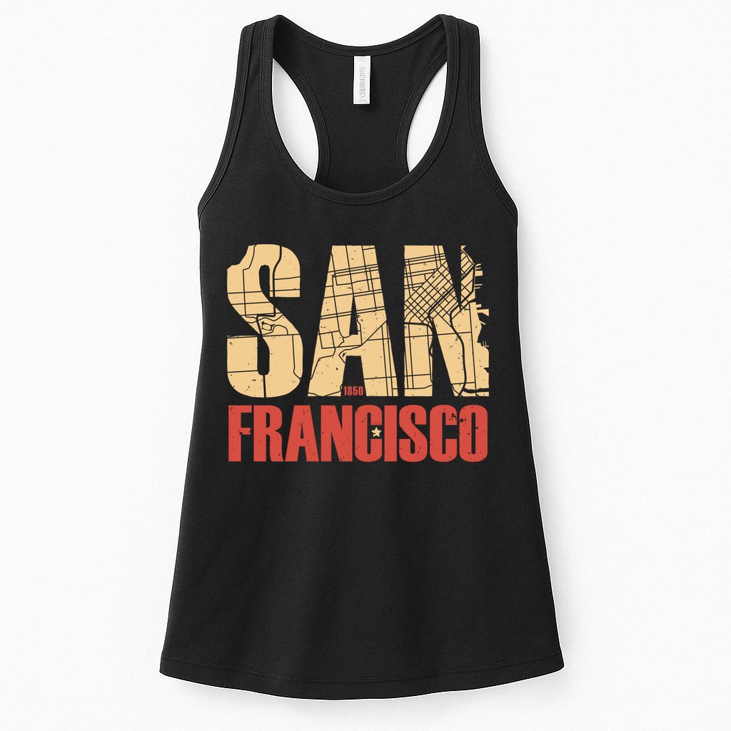 San Francisco Vintage Emblem Womens Tank Top
