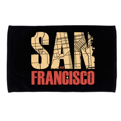 San Francisco Vintage Emblem Microfiber Hand Towel