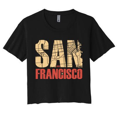 San Francisco Vintage Emblem Women's Crop Top Tee