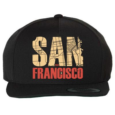 San Francisco Vintage Emblem Wool Snapback Cap