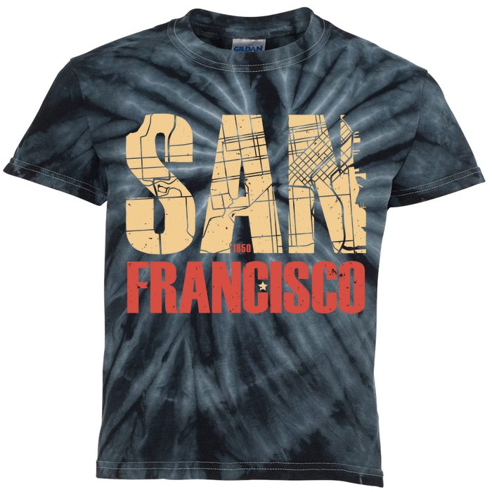 San Francisco Vintage Emblem Kids Tie-Dye T-Shirt