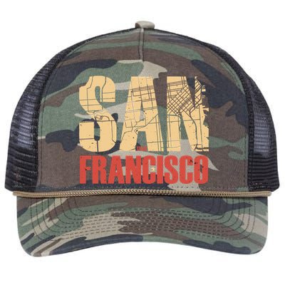 San Francisco Vintage Emblem Retro Rope Trucker Hat Cap