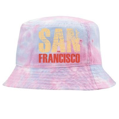 San Francisco Vintage Emblem Tie-Dyed Bucket Hat