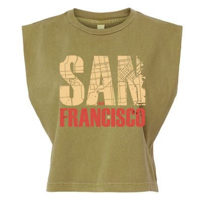 San Francisco Vintage Emblem Garment-Dyed Women's Muscle Tee