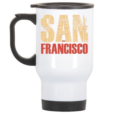 San Francisco Vintage Emblem Stainless Steel Travel Mug