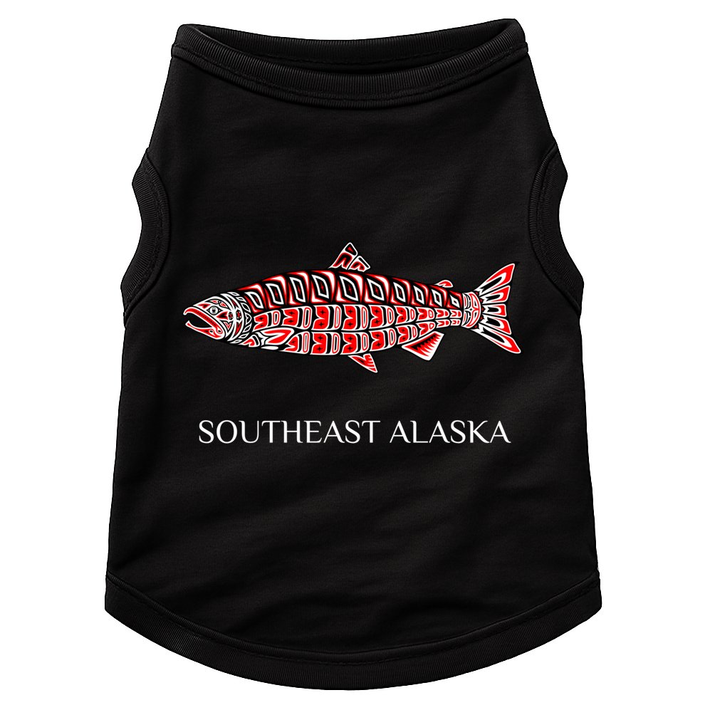 Southeast Alaska Nw Native American Indian Coho Salmon Gift Doggie Tank