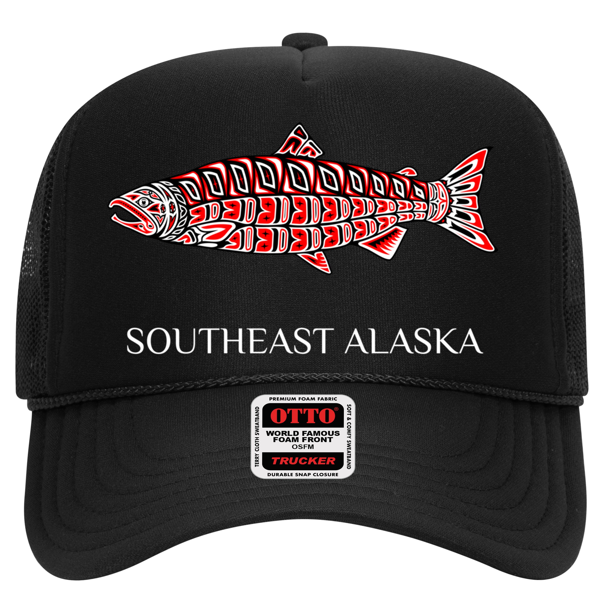Southeast Alaska Nw Native American Indian Coho Salmon Gift Hat