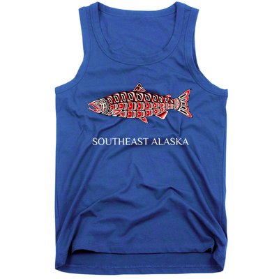 Southeast Alaska Nw Native American Indian Coho Salmon Gift Tank Top