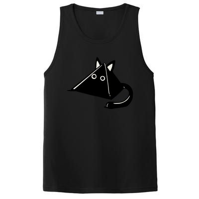 Subtle Anime Nichijou Pyramid Cat White Highlight Version PosiCharge Competitor Tank