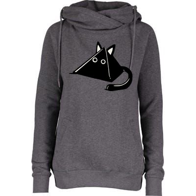 Subtle Anime Nichijou Pyramid Cat White Highlight Version Womens Funnel Neck Pullover Hood