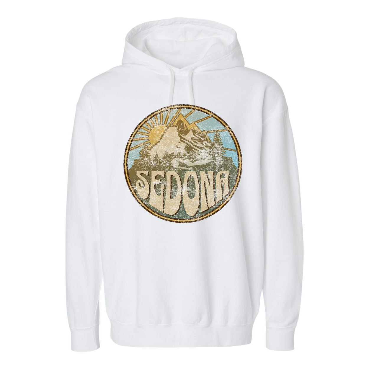 Sedona Arizona Nature Mountains Hiking Outdoors Garment-Dyed Fleece Hoodie