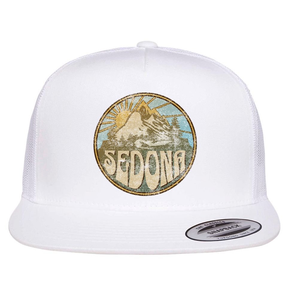 Sedona Arizona Nature Mountains Hiking Outdoors Flat Bill Trucker Hat