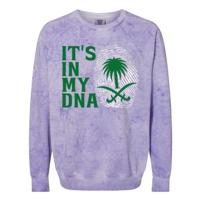 Saudi Arabia National Day It's In Our DNA Colorblast Crewneck Sweatshirt