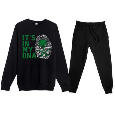 Saudi Arabia National Day It's In Our DNA Premium Crewneck Sweatsuit Set