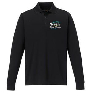 Superhero And Nurse Educator Gift Performance Long Sleeve Polo