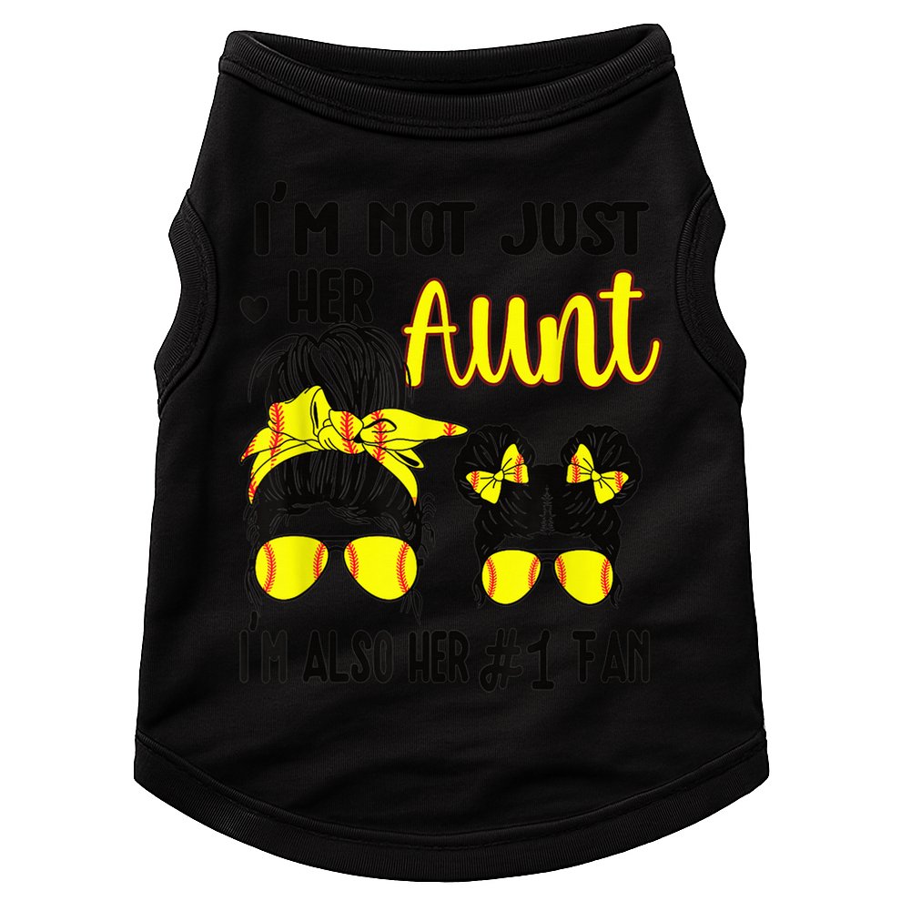 Softball Aunt Niece Fan Baseball Softball Auntie Doggie Tank