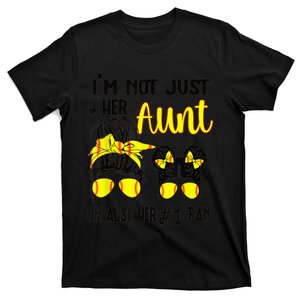 Softball Aunt Niece Fan Baseball Softball Auntie T-Shirt