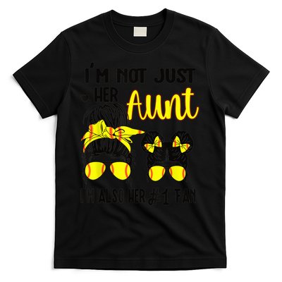Softball Aunt Niece Fan Baseball Softball Auntie T-Shirt