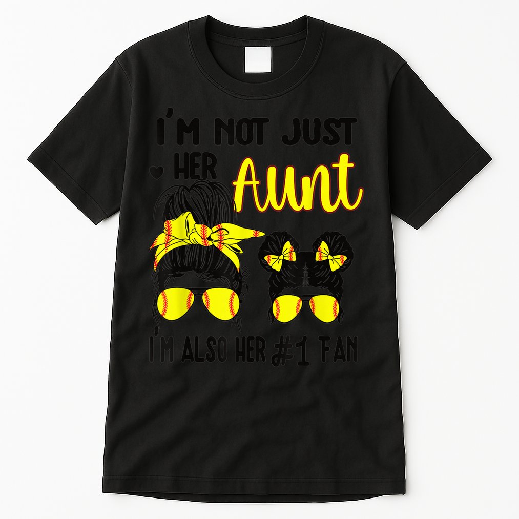 Softball Aunt Niece Fan Baseball Softball Auntie Tall T-Shirt