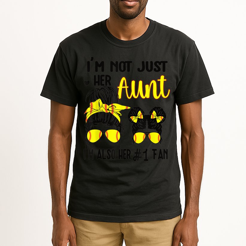 Softball Aunt Niece Fan Baseball Softball Auntie Tall T-Shirt