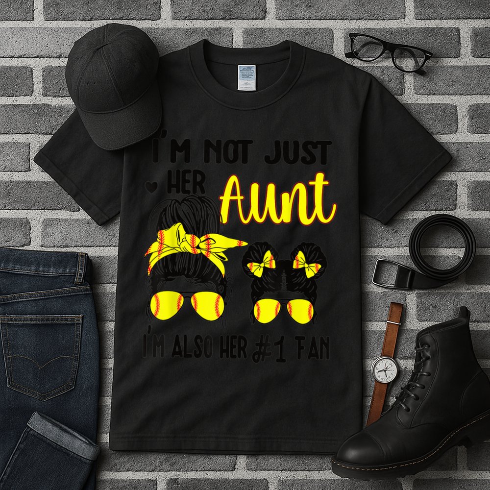 Softball Aunt Niece Fan Baseball Softball Auntie Tall T-Shirt