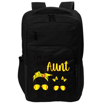 Softball Aunt Niece Fan Baseball Softball Auntie Impact Tech Backpack
