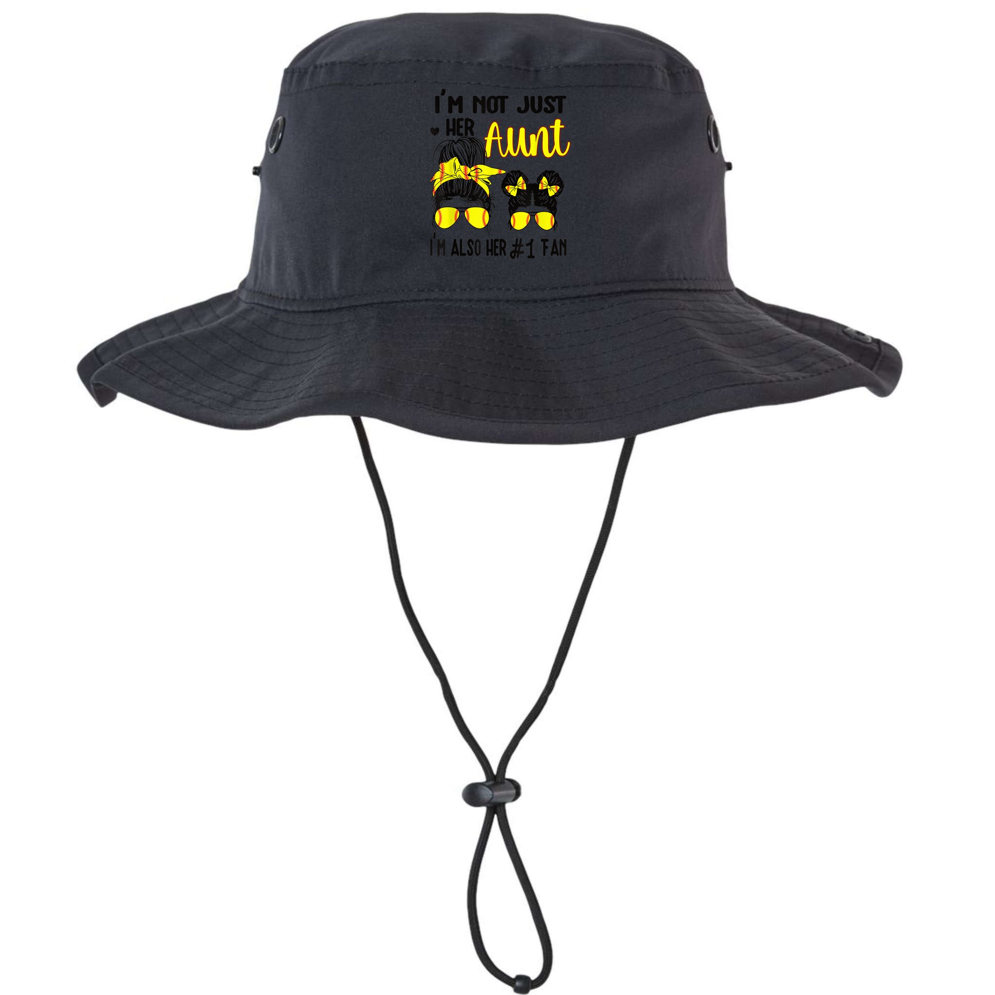Softball Aunt Niece Fan Baseball Softball Auntie Bucket Hat