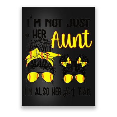 Softball Aunt Niece Fan Baseball Softball Auntie Poster