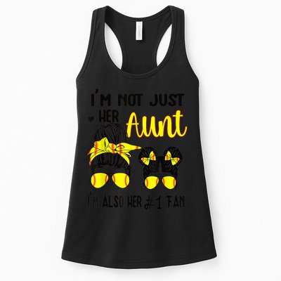 Softball Aunt Niece Fan Baseball Softball Auntie Womens Tank Top