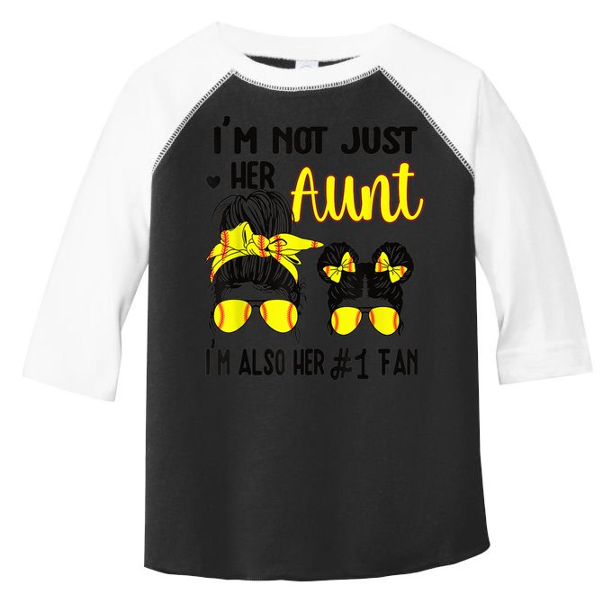 Softball Aunt Niece Fan Baseball Softball Auntie Toddler Fine Jersey T-Shirt