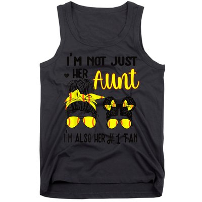 Softball Aunt Niece Fan Baseball Softball Auntie Tank Top