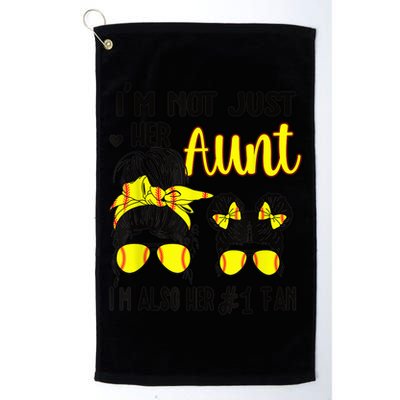 Softball Aunt Niece Fan Baseball Softball Auntie Golf Towel