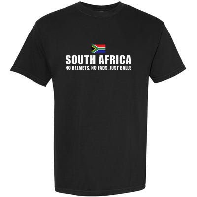 South Africa No Helmets No Pads Just Balls South Africa Rugb Garment-Dyed Heavyweight T-Shirt