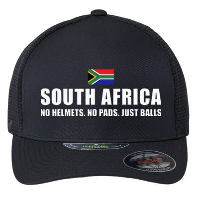 South Africa No Helmets No Pads Just Balls South Africa Rugb Flexfit Unipanel Trucker Cap